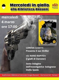 4 marzo 2020 Mercoledì in giallo alla Biblioteca Bassani di Ferrara